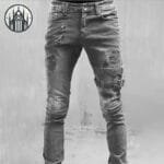 Pantalon Gothique Streetwear Slim - Livraison Standard Offerte - Grey / s