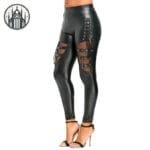 Pantalon Gothique Taille Haute Ravissant - Noir / m