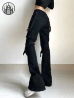 Pantalon Gothique Bondage Taille Basse — Univers Gothique (vue 4)