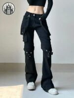Pantalon Gothique Bondage Taille Basse — Univers Gothique (vue 3)