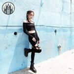 Pantalon Gothique Patchwork Taille Haute — Univers Gothique (vue 5)