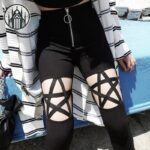 Pantalon Gothique Patchwork Taille Haute — Univers Gothique (vue 7)