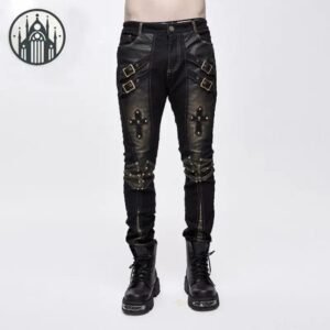 Pantalon Gothique Victorien Homme Croix — Univers Gothique