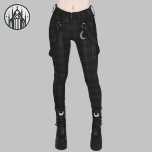 Pantalon Gothique Slim Femme Noir — Univers Gothique