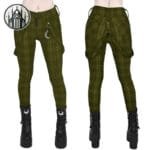 Pantalon Punk Gothique Pour Femme - Livraison Offerte - Vert / s