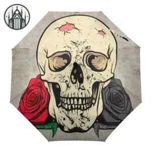 Parapluie Gothique Halloween Motifs Hantés — Univers Gothique