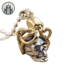 Pendentif Gothique Pieuvre Argent Or — Univers Gothique (vue 7)