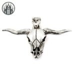 Pendentif Gothique Taureau Argent Sterling — Univers Gothique