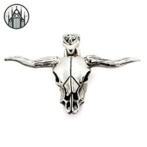 Pendentif Gothique Taureau Argent Sterling — Univers Gothique