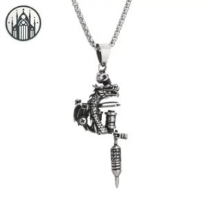 Pendentif Gothique Dragon Acier Inoxydable — Univers Gothique