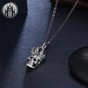Pendentif Gothique Crâne Argent Massif — Univers Gothique
