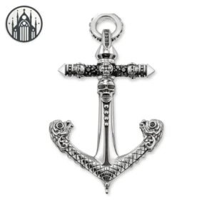 Pendentif Gothique Ancre Argent Massif — Univers Gothique