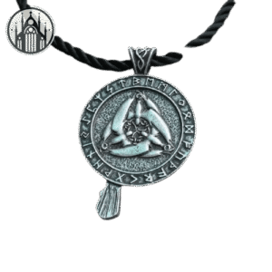 Pendentif Gothique Corbeau Odin Acier — Univers Gothique