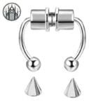Piercing Nez Gothique En Acier Inoxydable Incroyable - Métal Argent