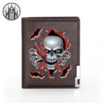 Portefeuille Gothique Design 3d Original Livraison Offerte! - Brun