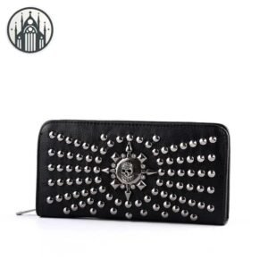 Portefeuille Gothique Simili Noir — Univers Gothique