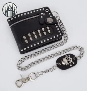 Portefeuille Gothique Punk Chaîne — Univers Gothique