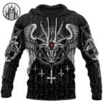 Pull à Capuche Gothique Avec Graphique De Belial - s