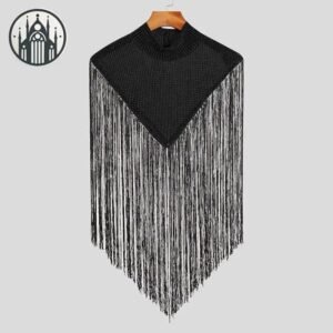 Poncho Gothique Streetwear Argent — Univers Gothique