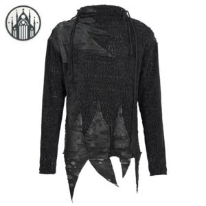Haut Gothique Asymétrique Noir — Univers Gothique