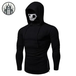 Pull Gothique Tête Mort Noire — Univers Gothique