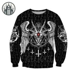Pull Gothique Maléfique Capuche Grande Taille — Univers Gothique