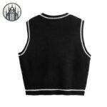 Cardigan Gothique Crâne Jacquard — Univers Gothique (vue 2)