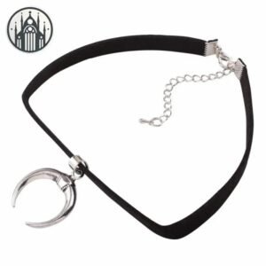 Collier Gothique Cuir Véritable Punk — Univers Gothique
