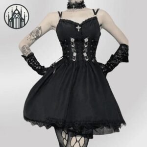 Robe Gothique A-line Coton Polyester — Univers Gothique