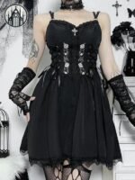 Robe Gothique A-line Coton Polyester — Univers Gothique (vue 3)