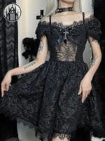 Robe Fit And Flair Douce Et Confortable - Noir / s