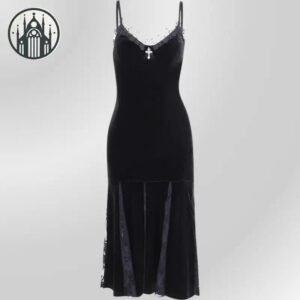 Robe Gothique Fit Flare Spandex — Univers Gothique