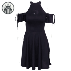 Robe Gothique à Fine Bretelle Infernale - s