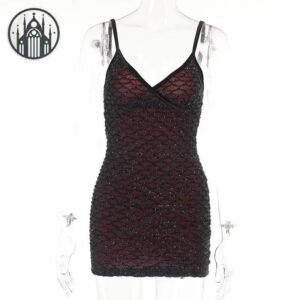 Mini Robe Gothique Bordeaux — Univers Gothique