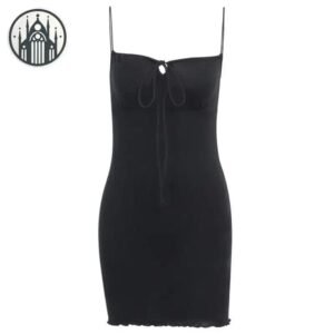 Robe Gothique Bretelle Spaghetti Fête — Univers Gothique