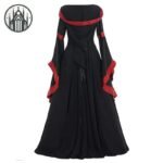 Robe Gothique Bouton Perle Soirée — Univers Gothique (vue 3)