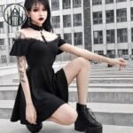 Robe Gothique Lune Hater Spandex — Univers Gothique (vue 2)