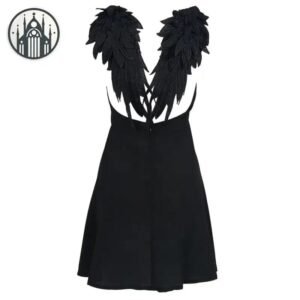 Robe Gothique Ailes Ange Crâne — Univers Gothique