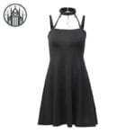 Robe Gothique Cheongsam Lune Bretagram énigmatique - s