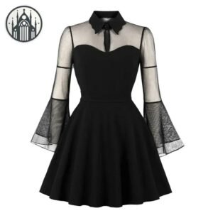 Robe Gothique Chic Silhouette Ajustée — Univers Gothique