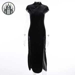 Robe Gothique Chinoise Velours — Univers Gothique