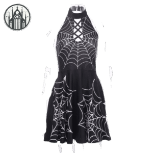 Robe Gothique Araignée Polyester — Univers Gothique