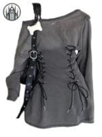 Robe Gothique Corset - Mini Robe Sombre Et Sexy - Xl