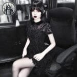 Robe Gothique Courte à Manches Courtes - L’enfer En Ligne!