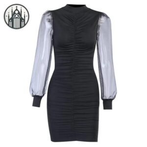 Robe Gothique Manche Longue Polyester — Univers Gothique
