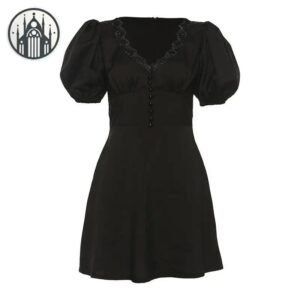 Robe Gothique Grunge Manche Courte — Univers Gothique
