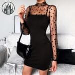 Robe Gothique Courte Vintage En Polyester Spandex & Coton - Guide De Taille