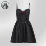 Robe Gothique Élastane Polyester Coton — Univers Gothique
