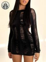 Robe Gothique élégante Et Audacieuse - Noir / s