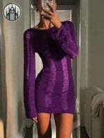 Robe Gothique élégante Et Audacieuse - Violet / s